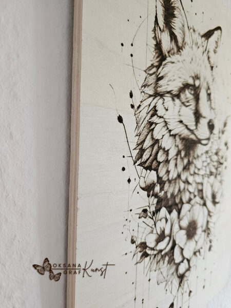 Gravur auf holz: fuchs