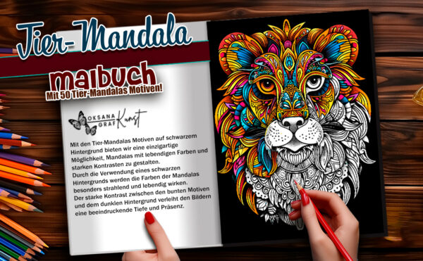 Malbuch "Tier-Mandala" Malbücher Für Jugendliche und Erwachsene. Mit 50 Tier-Mandalas Motive