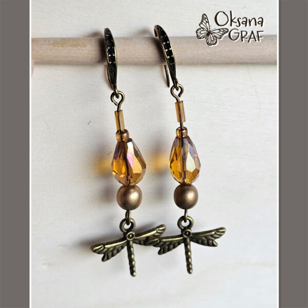 Handmade Antik-Schmuck Set 
kriatall perle und antik Bronze. 